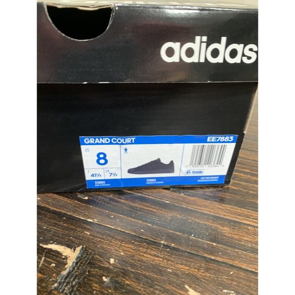 Adidas Grand Court Men Size US 8 Sneakers Suede Navy Blue EE7883 NEW IN BOX - Picture 7 of 7